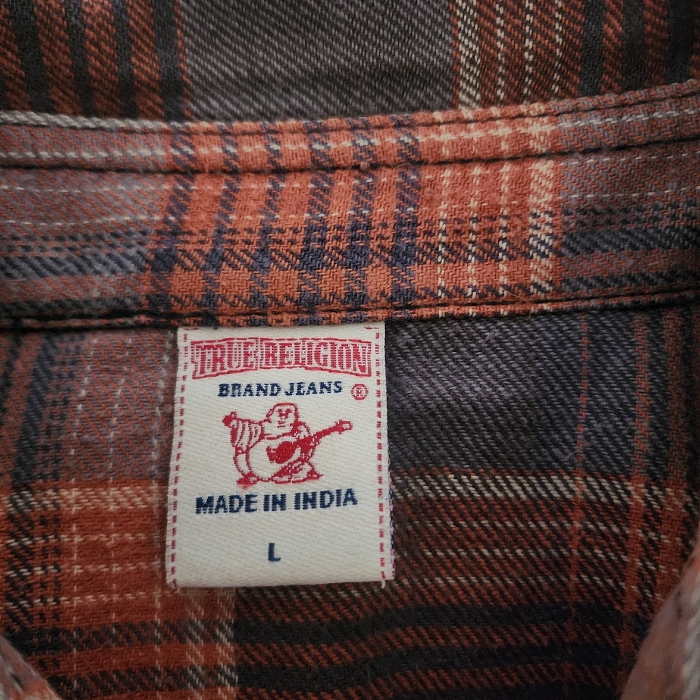 Mens western style brushed cotton shirt